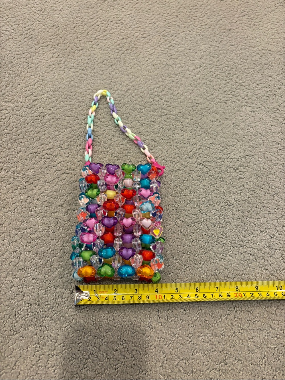Lola + The Boys, Colorful Heart Beaded Mini Bag